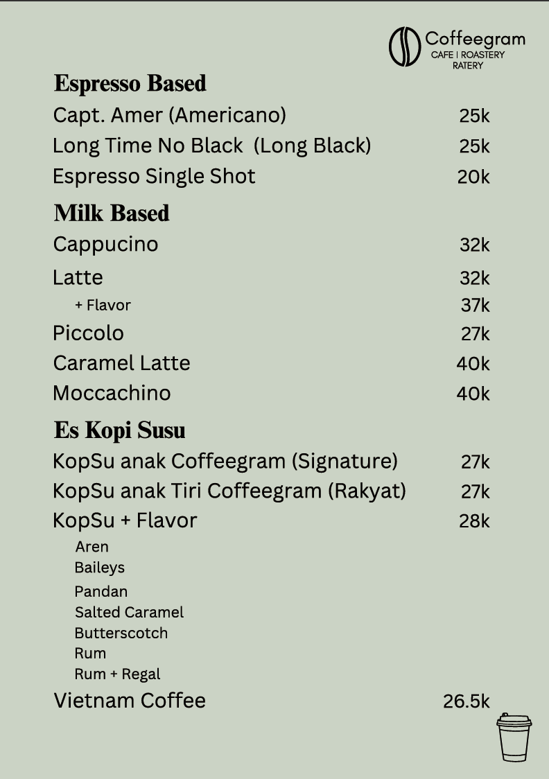 1st Menu